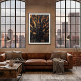 STAMPA SU TELA LACCATA NEW YORK C/CORNICE -A- FERRETTI