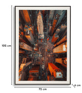 STAMPA SU TELA LACCATA NEW YORK  C/CORNICE -B- FERRETTI