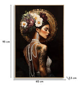 STAMPA DIPINTA SU TELA LACCATA PERSIAN C/CORNICE -A- FERRETTI