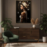 STAMPA DIPINTA SU TELA LACCATA PERSIAN C/CORNICE -B- FERRETTI