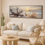 STAMPA DIPINTA SU TELA LACCATA BEACH C/CORNICE -B- FERRETTI