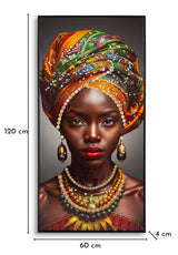 STAMPA DECORATA SU TELA LACCATA C/CORNICE MAYA CM 60X4X120 - FERRETTI