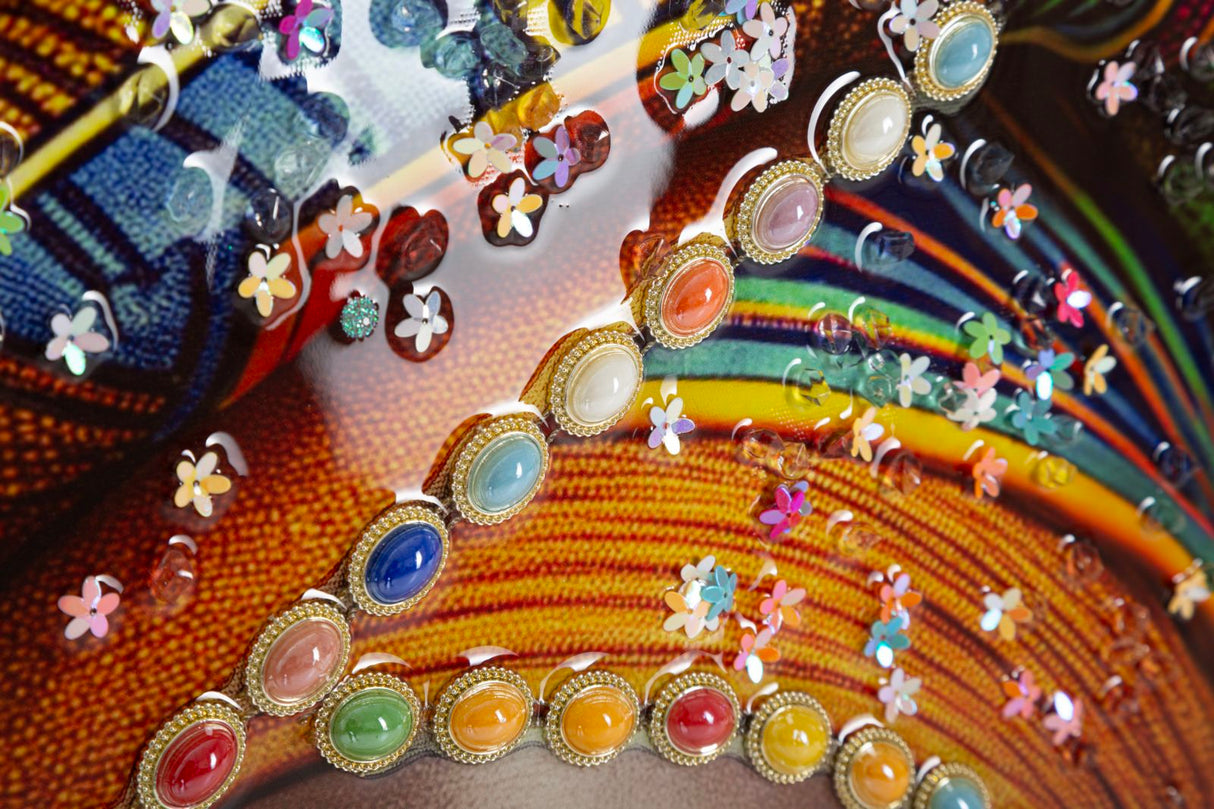 STAMPA DECORATA SU TELA LACCATA C/CORNICE MAYA CM 60X4X120 - FERRETTI