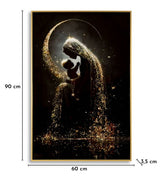 STAMPA DECORATA SU TELA LACCATA C/CORNICE MATERNITY -A- FERRETTI