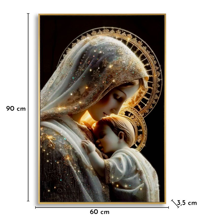 STAMPA DECORATA SU TELA LACCATA C/CORNICE MATERNITY -C- FERRETTI