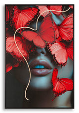 STAMPA C/LED SU TELA BUTTERFLIES CM 60X3