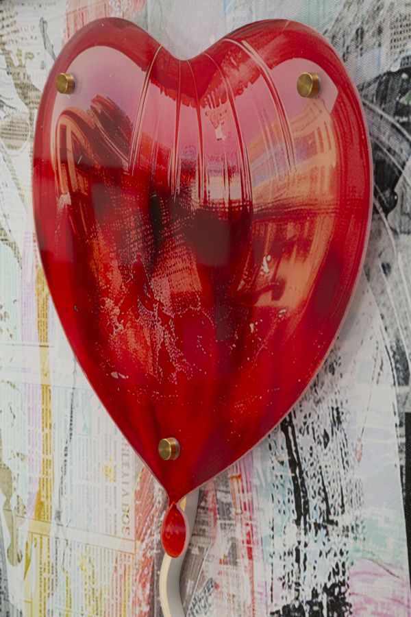 STAMPA C/LED SU TELA HEART (APPLICAZIONE 3D ACRILICO) - FERRETTI
