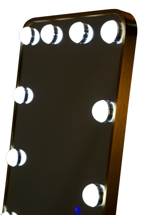 SPECCHIO DA TERRA LED HOLLYWOOD RETT. (LUCE CON 3 TEMPERATURE DI COLORE) - FERRETTI