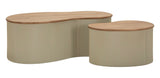 TAVOLINI DA CAFFE' FRANKFURT COPPIA BIANCHI CM 87X53X32-50X35X28