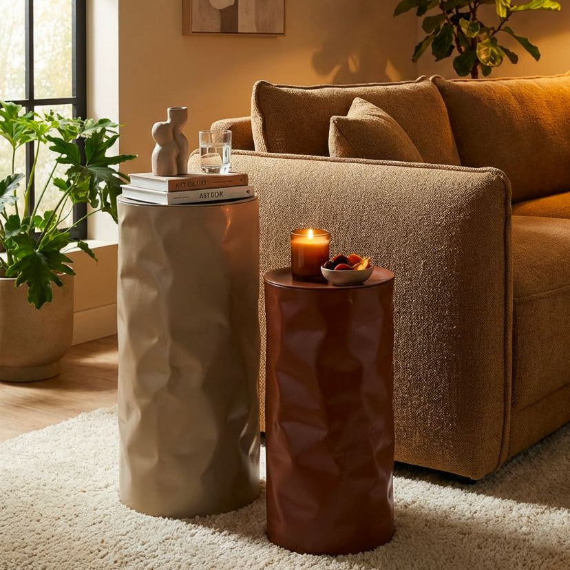 TAVOLINETTI NORIMBERGA COPPIA CM Ø 30X70-27X60 - FERRETTI