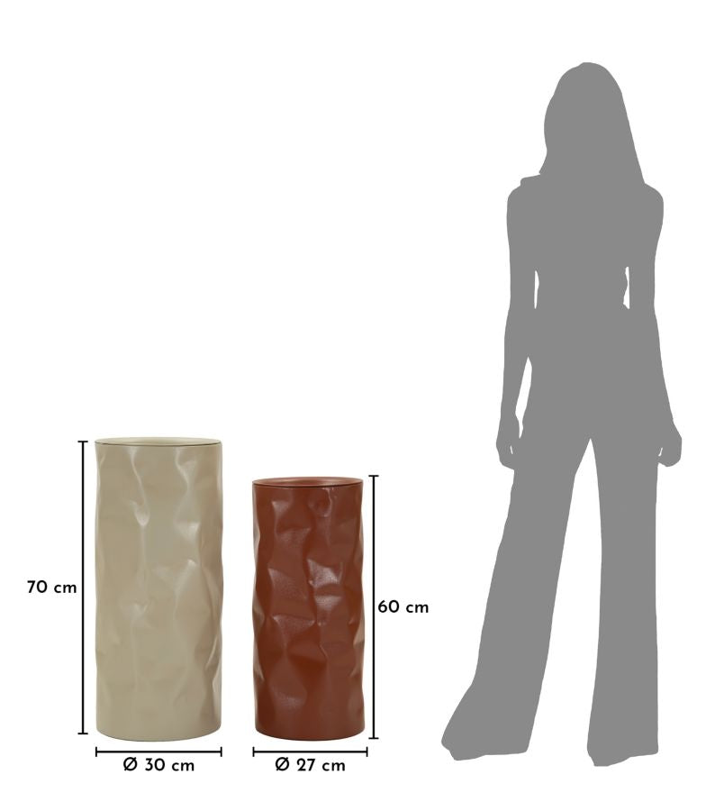 TAVOLINETTI NORIMBERGA COPPIA CM Ø 30X70-27X60 - FERRETTI