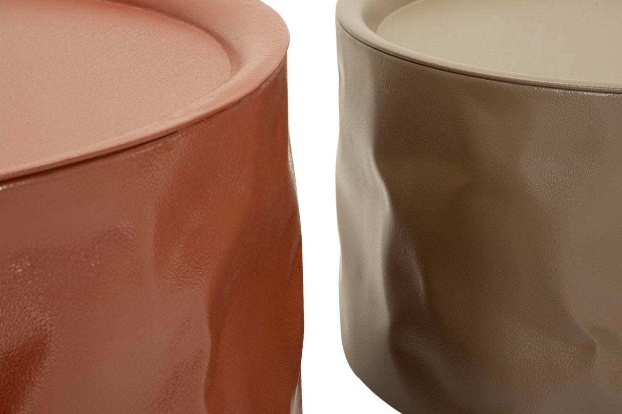 TAVOLINI DA CAFFE' NORIMBERGA COPPIA CM Ø 62X30-51X26 - FERRETTI