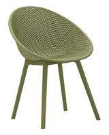 SEDIA IBIZA VERDE SET 2 PZ CM 59X59X83 (ALTEZZA SEDUTA CM 45)