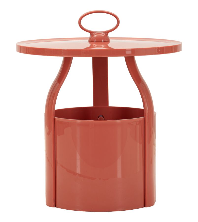 TAVOLINETTO P/GIORNALI IRIS ROSSO CM Ø 44X43