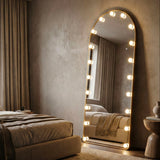 SPECCHIO DA TERRA LED HOLLYWOOD ARCO (LUCE CON 3 TEMPERATURE DI COLORE) - FERRETTI