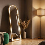 SPECCHIO DA TERRA LED SIMPLE ARCO (LUCE CON 3 TEMPERATURE DI COLORE) - FERRETTI