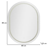 SPECCHIO DA MURO LED SIMPLE OVALE (LUCE CON 3 TEMPERATURE DI COLORE) - FERRETTI
