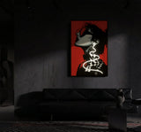 STAMPA C/LED SU TELA PSYCO -B- (APPLICAZIONE 3D ACRILICO) - FERRETTI