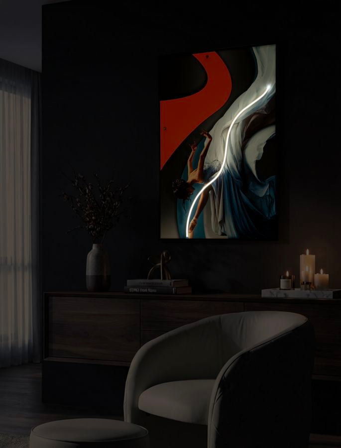 STAMPA C/LED SU TELA DANCER (APPLICAZIONE 3D ACRILICO) - FERRETTI