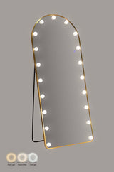 SPECCHIO DA TERRA LED HOLLYWOOD ARCO (LUCE CON 3 TEMPERATURE DI COLORE) - FERRETTI