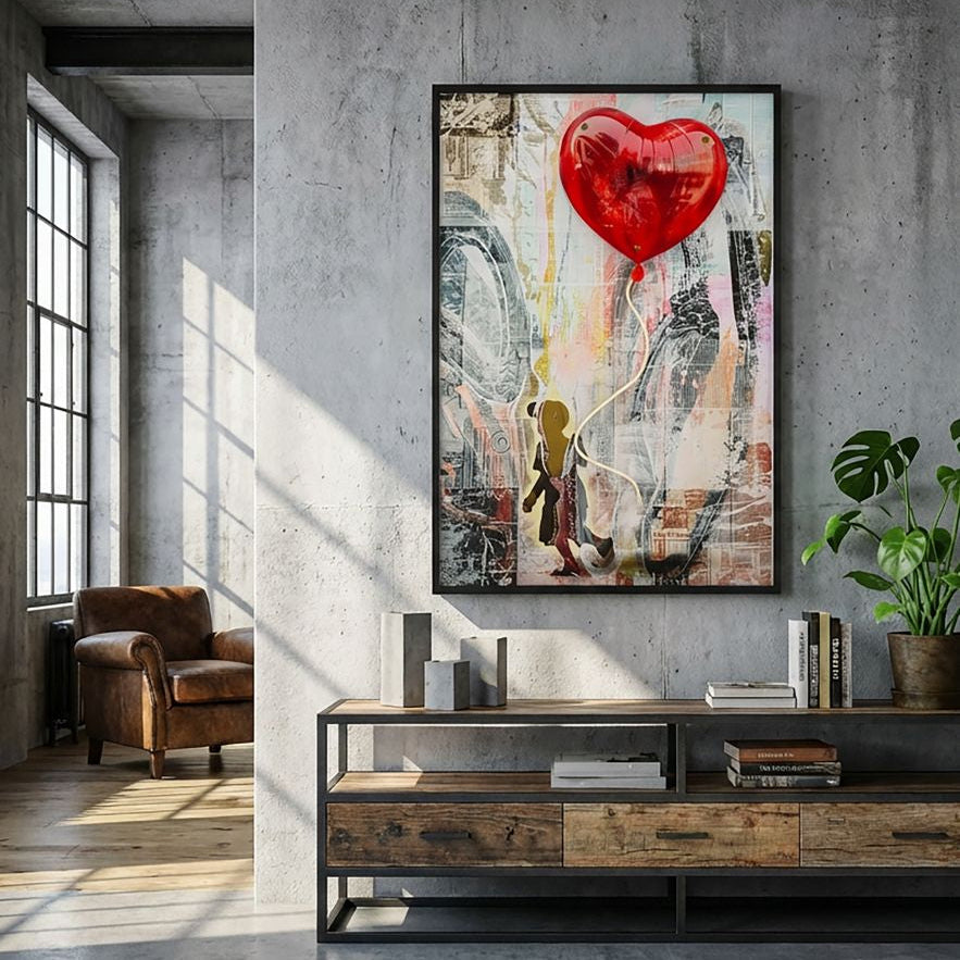 STAMPA C/LED SU TELA HEART (APPLICAZIONE 3D ACRILICO) - FERRETTI