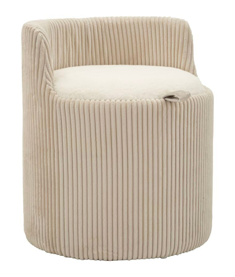 PUFF DA TOLETTA DUBLINO CON CONTENITORE CM Ø 47X53