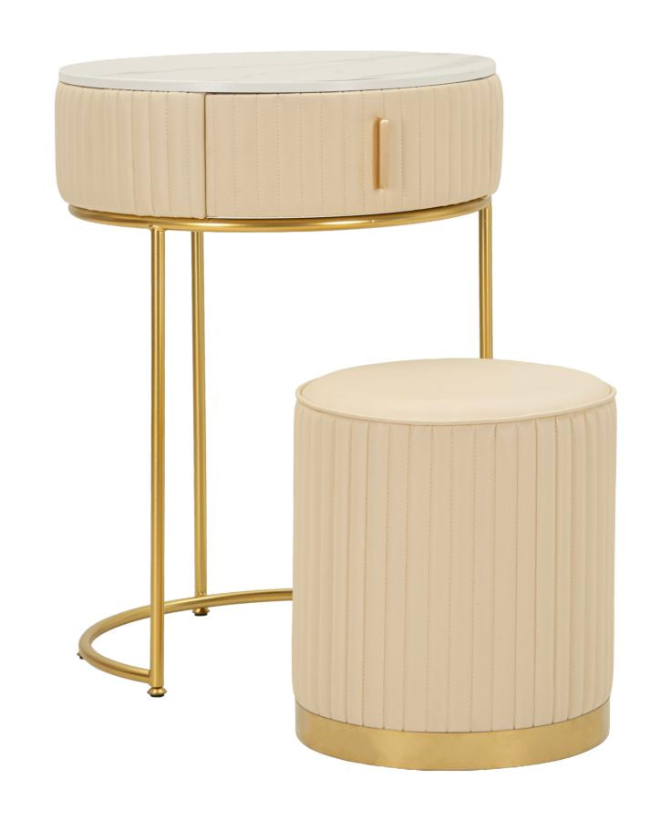 COMODINO/TOLETTA C/PUFF POK CM Ø 52X70 - Ø 36X39