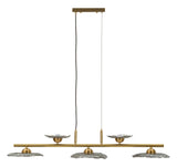 LAMPADARIO EMILY 5 LUCI VETRO GRIGIO CM 100X24X18