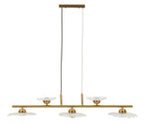 LAMPADARIO EMILY 5 LUCI VETRO TRASPARENTE CM 100X24X18