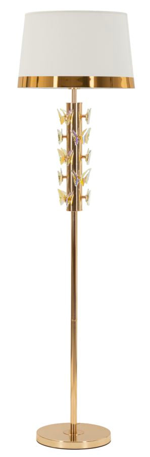 LAMPADA DA TERRA GOLD BUTTERFLY CM Ø 45X157