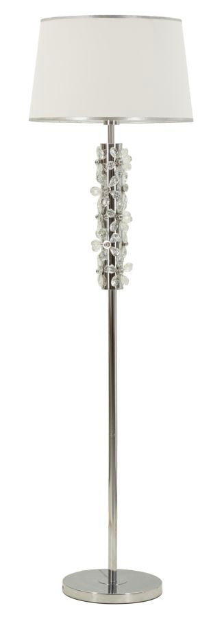 LAMPADA DA TERRA SILVER FLOWER CM Ø 45X157