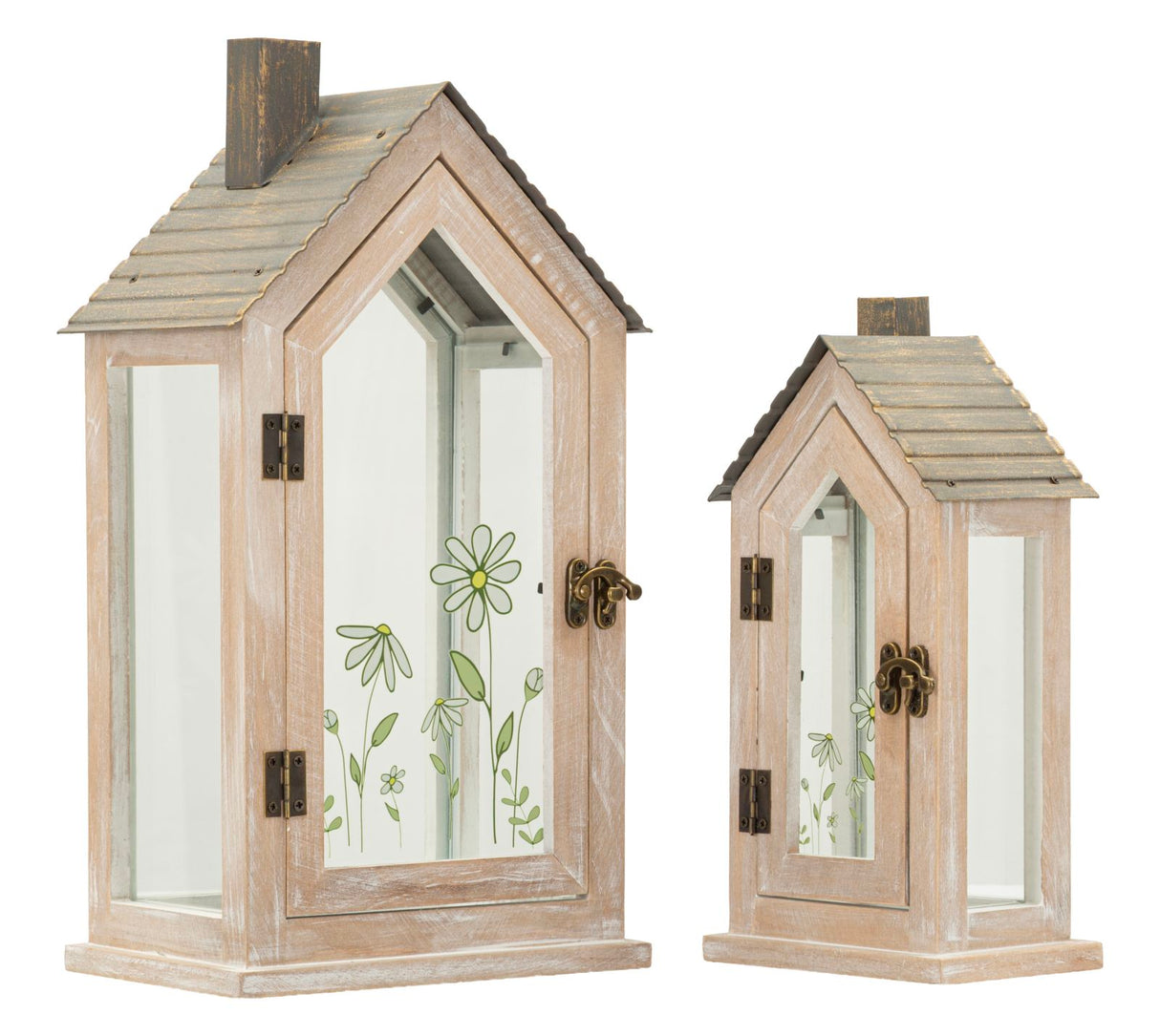LANTERNE HOME FLOWER COPPIA CM 18X13X36-12