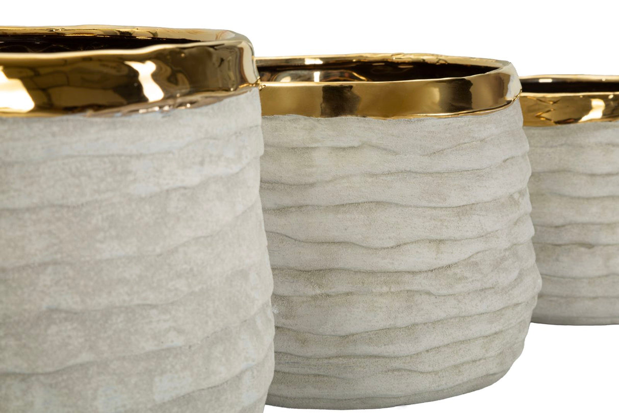 CACHEPOT LIMA ALTI TRIS CM Ø 23X17,5-18,5X15-15X12,5 - FERRETTI