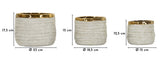 CACHEPOT LIMA ALTI TRIS CM Ø 23X17,5-18,5X15-15X12,5 - FERRETTI