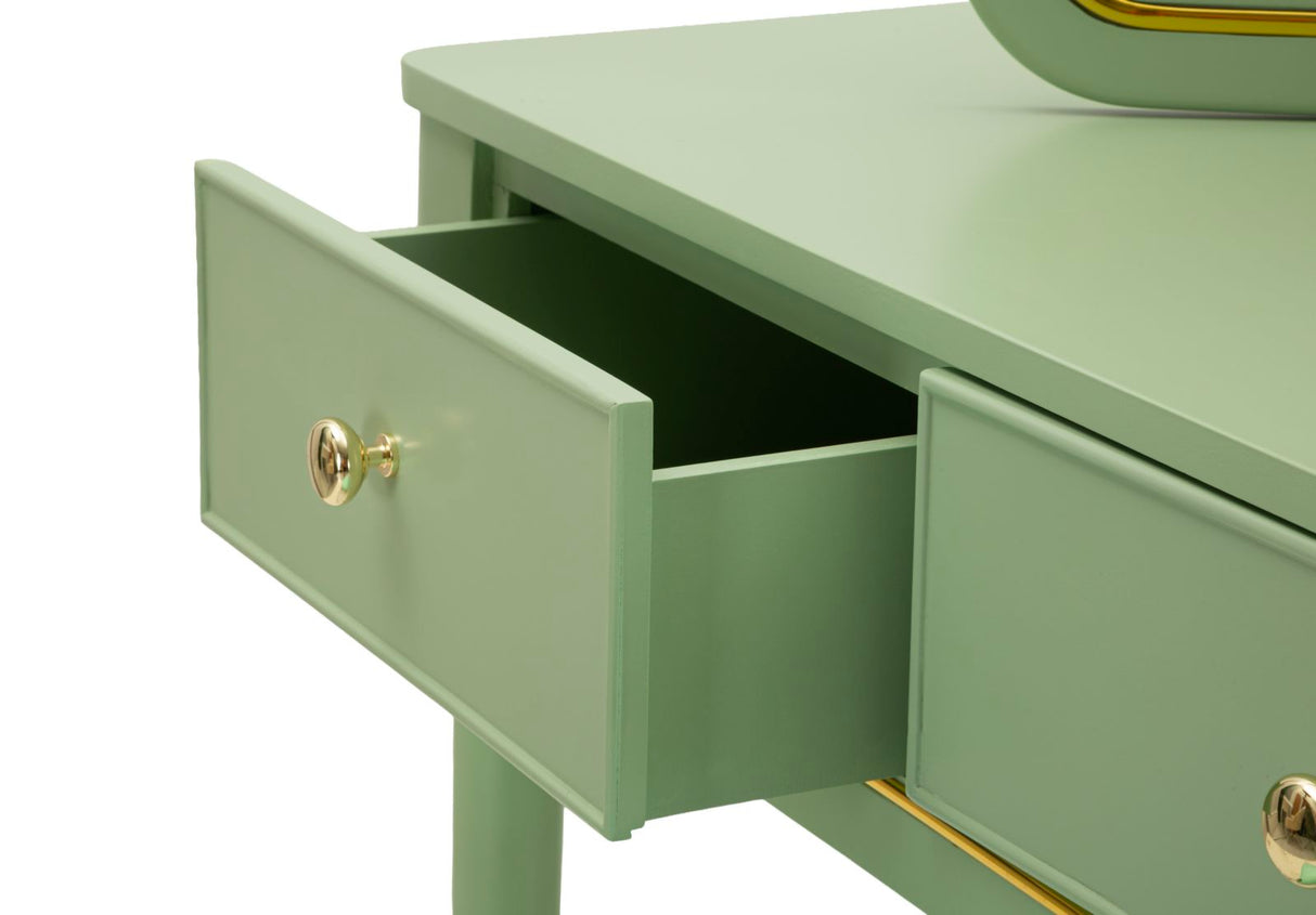 TOLETTA CAMILLE CON SPECCHIO E SGABELLO VERDE - FERRETTI