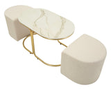 TAVOLO DA CAFFE' C/2 PUFF RELAX - FERRETTI