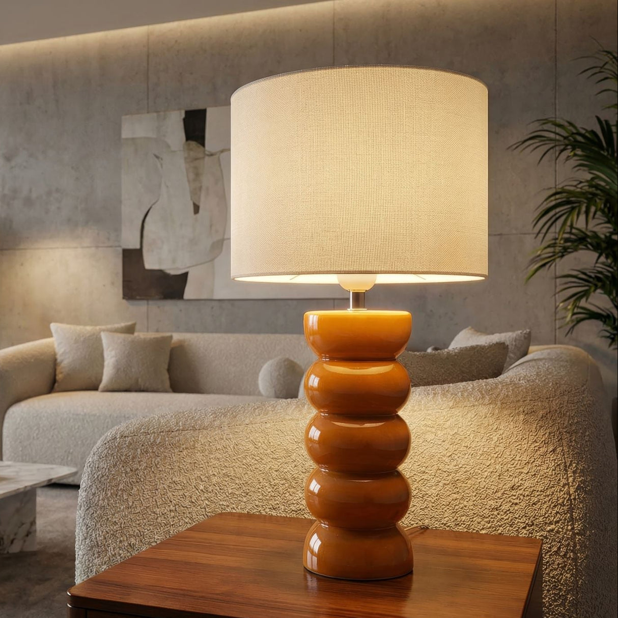 LAMPADA DA TAVOLO TORR SENAPE - FERRETTI