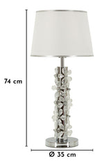 LAMPADA DA TAVOLO SILVER FLOWER - FERRETTI