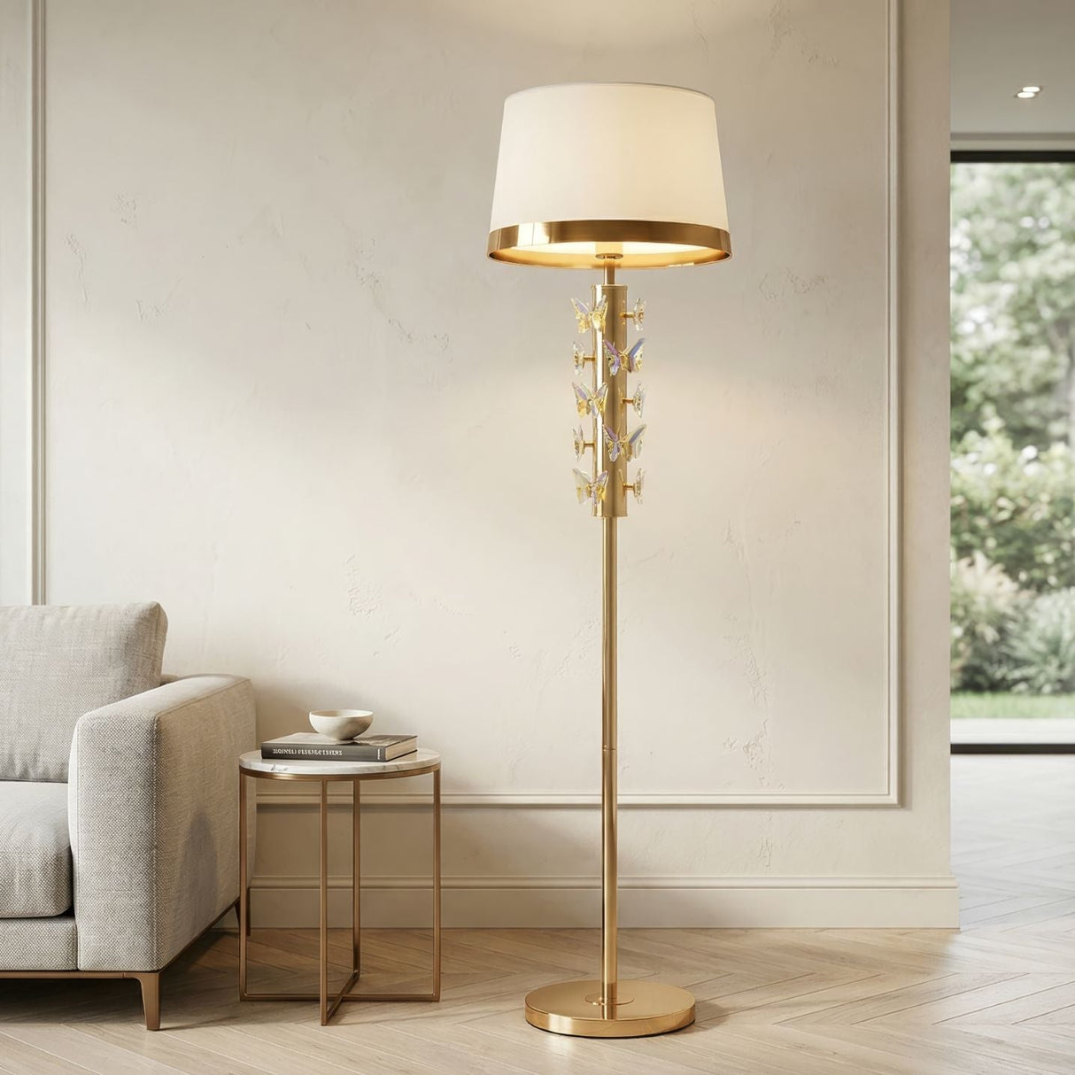 LAMPADA DA TERRA GOLD BUTTERFLY - FERRETTI