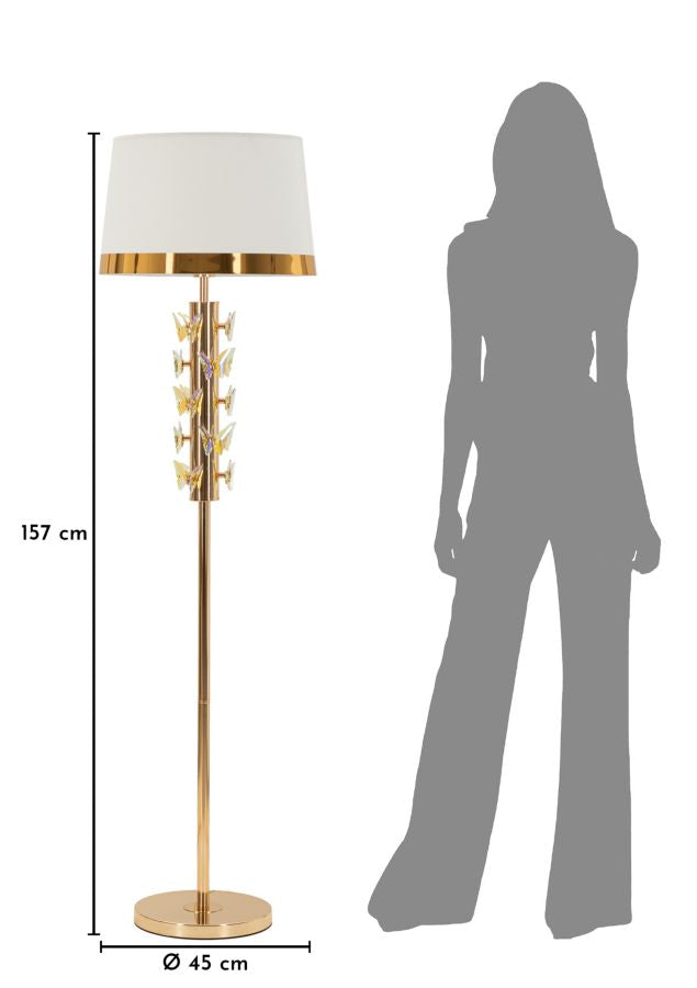 LAMPADA DA TERRA GOLD BUTTERFLY - FERRETTI