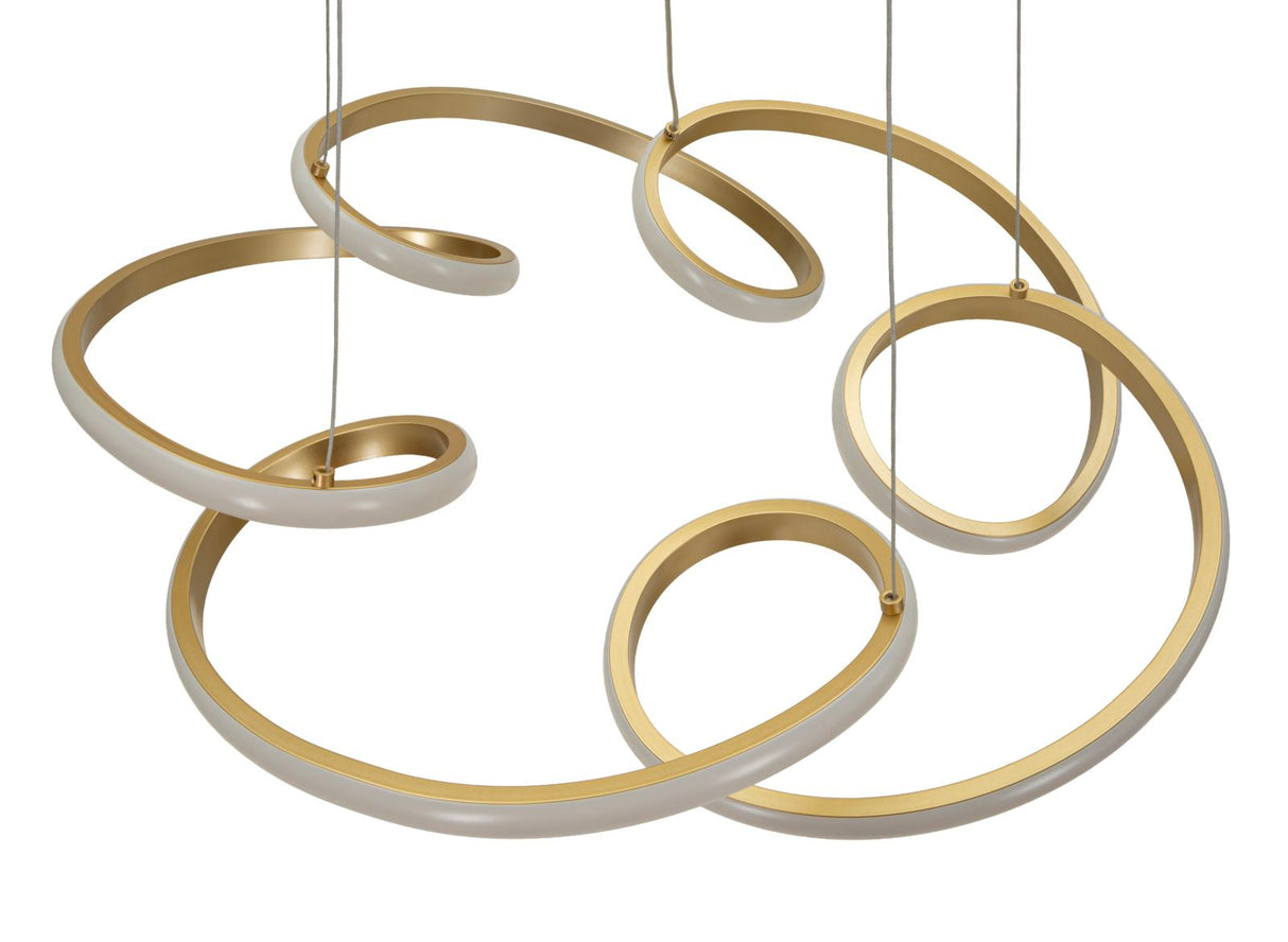 LAMPADARIO LED GLOVY GOLD (LUCE CON 3 TEMPERATURE DI COLORE) - FERRETTI