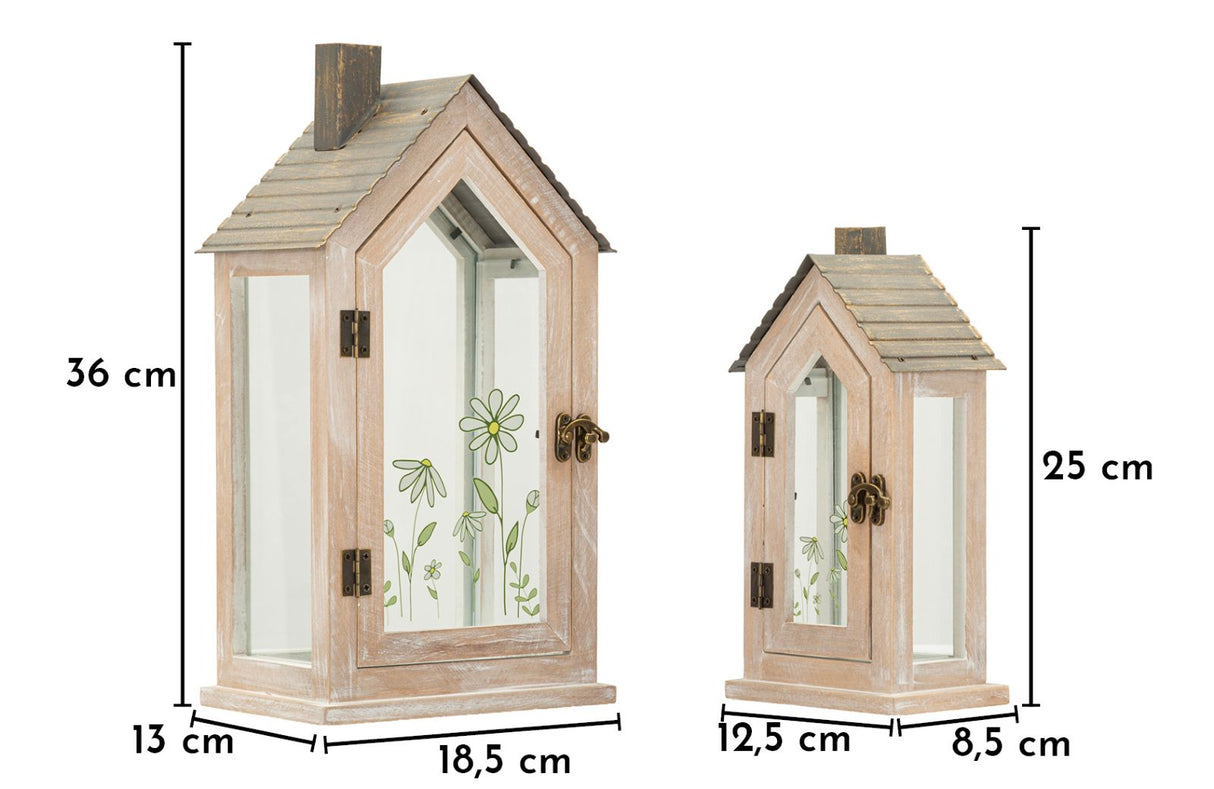 LANTERNE HOME FLOWER COPPIA (VETRO TEMPERATO) - FERRETTI