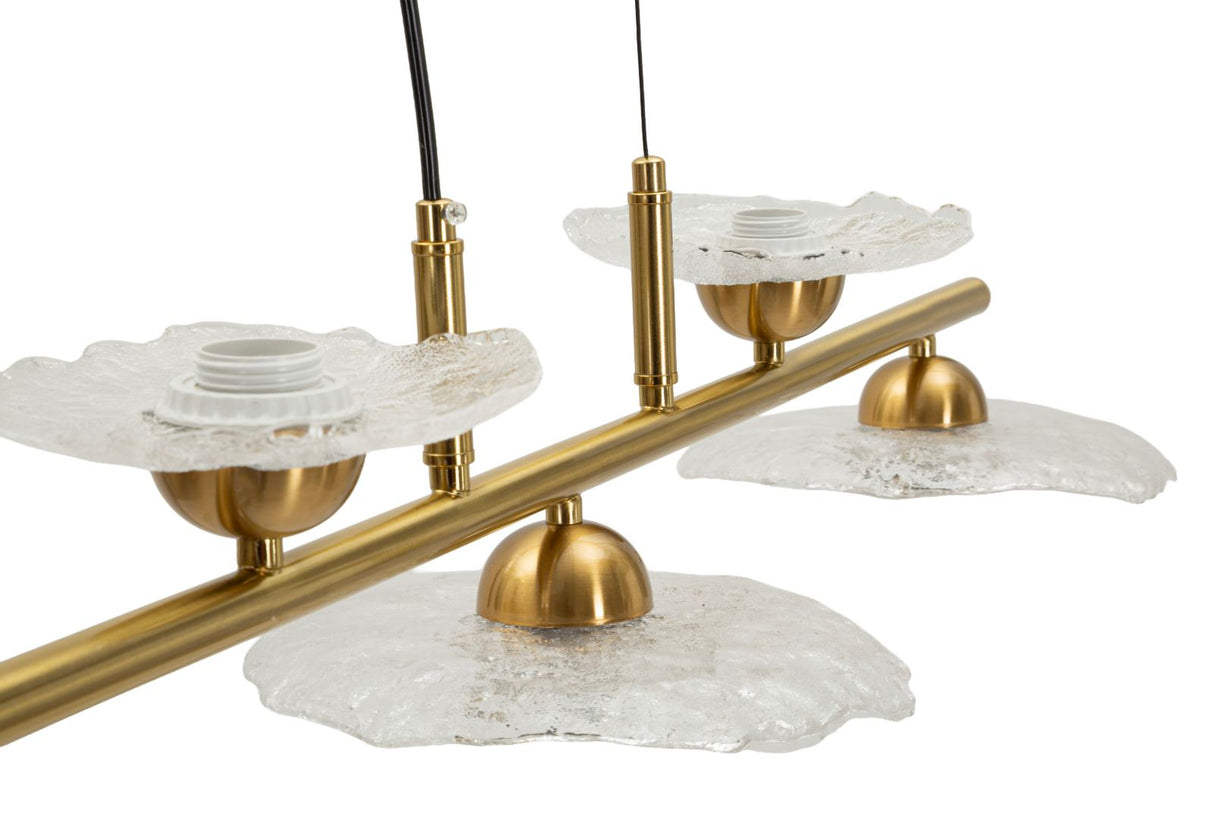 LAMPADARIO EMILY 5 LUCI VETRO TRASPARENTE - FERRETTI