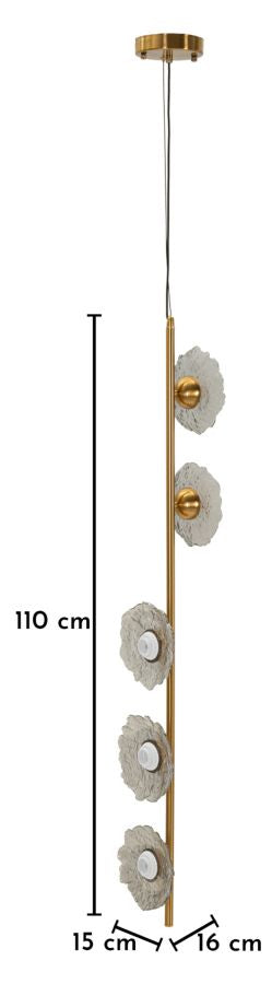 LAMPADARIO EMILY VERTICALE VETRO GRIGIO - FERRETTI