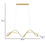 LAMPADARIO LED UTER ORO (LUCE CON 3 TEMPERATURE DI COLORE) - FERRETTI