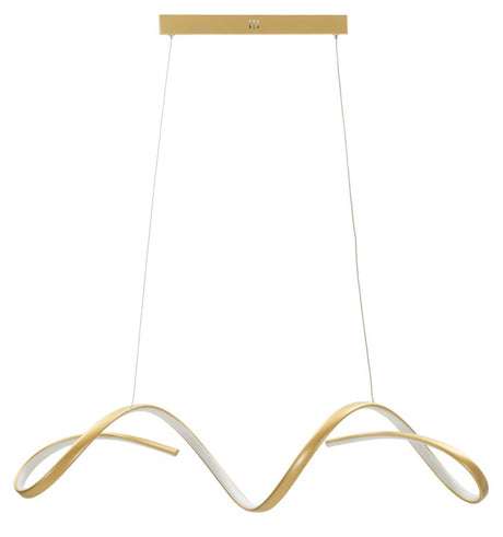 LAMPADARIO LED UTER ORO CM 80X20X120 (LUCE CON 3 TEMPERATURE DI COLORE)