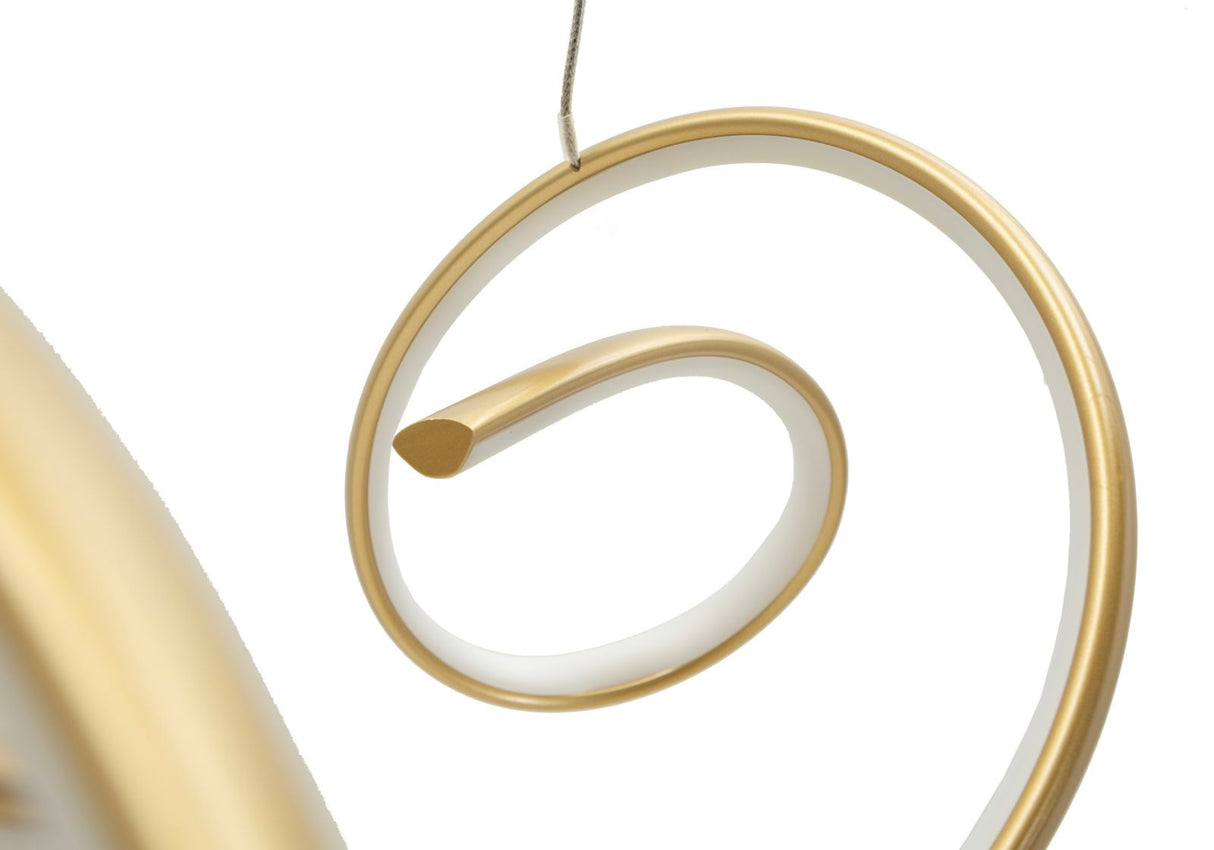 LAMPADARIO LED UTER ORO (LUCE CON 3 TEMPERATURE DI COLORE) - FERRETTI