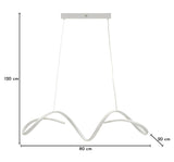 LAMPADARIO LED UTER BIANCO (LUCE CON 3 TEMPERATURE DI COLORE) - FERRETTI