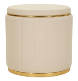 PUFF C/CONTENITORE LONDON CREMA CM Ø 46