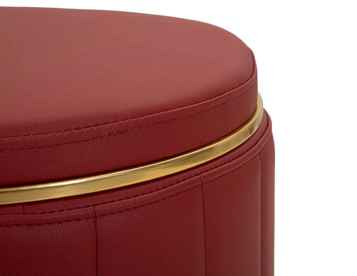PUFF C/CONTENITORE LONDON  ROSSO - FERRETTI